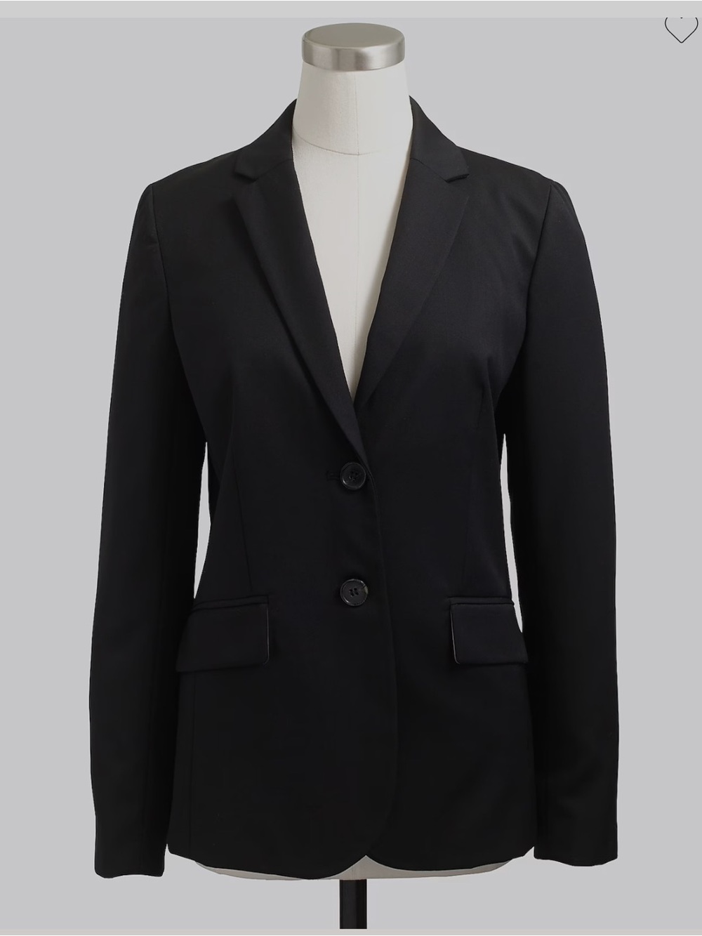 J. Crew Classic Preppy Lightweight Blazer Wool Blend Black Size 12